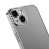 Baseus Frosted Glass Case etui pokrowiec do iPhone 13 sztywna obudowa z żelową ramką przezroczysty (ARWS000602)