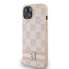 DKNY ETUI HARDCASE DO IPHONE 15 PLUS 14 PLUS LEATHER CHECKERED MONO PATTERN
