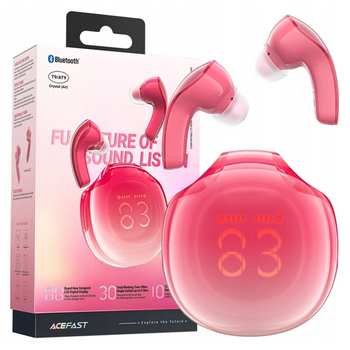 Słuchawki bezprzewodowe Acefast T9 Bluetooth 5.3 douszne - czerwone