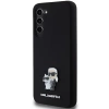 Etui Karl Lagerfeld Silicone Karl&Choupette Metal Pin na Samsung Galaxy S23+ - czarne