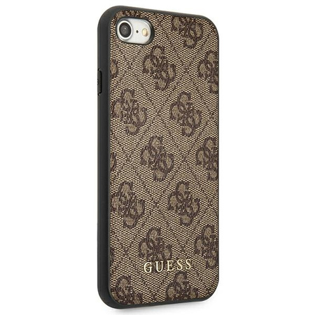GUESS CASE HARD DO IPHONE SE 2022 SE 2020 7 8 LOGO METAL GOLD 4G COLLECTION