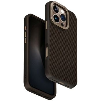 Etui UNIQ Keva Max do iPhone 16 Pro      Magclick Charging Camera Stand brązowy