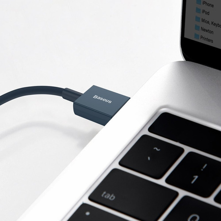 Baseus Superior kabel USB - Lightning 2,4A 1 m Niebieski (CALYS-A03)