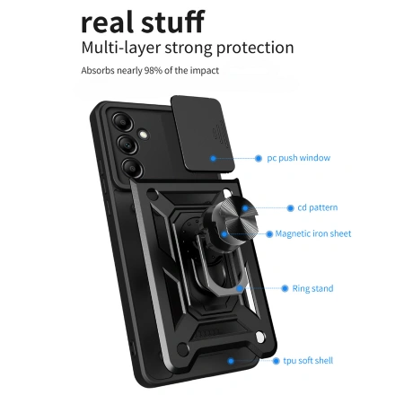 Etui Defender Motorola Moto E13 Czarny