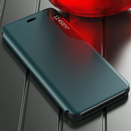 HURTEL ECO LEATHER VIEW CASE ETUI DO IPHONE 13 POKROWIEC Z KLAPKĄ I STANDEM