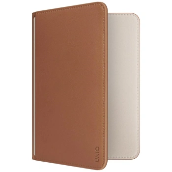 Etui na paszport UNIQ Belmont z Apple    Find My blokada RFID karmelowy beżowy