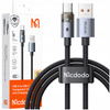 MCDODO KABEL USB-A USB-C SZYBKIE ŁADOWANIE USB TYP C 6A 100W 1M LED CZARNY