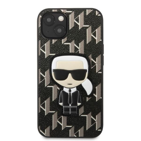 Etui Karl Lagerfeld KLHCP13SPMNIKBK na iPhone 13 mini hardcase - czarne Monogram Ikonik Patch