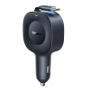 Ładowarka samochodowa Baseus PrimeTrip VR2 30W ze zwijanym kablem USB-C - czarna