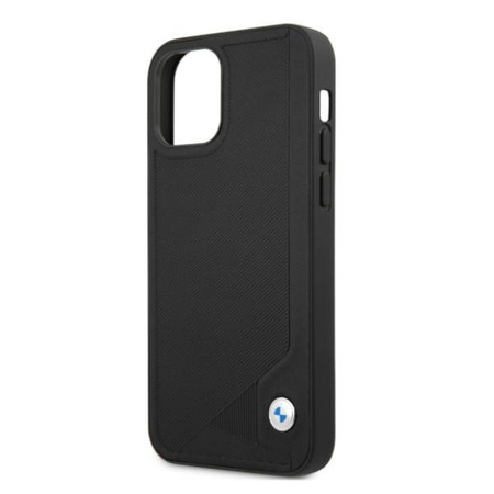 Etui BMW BMHCP12MRCDPK iPhone 12/12 Pro 6,1" czarny/black hardcase Leather Deboss