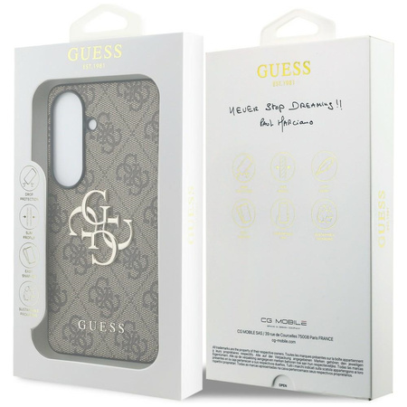 Etui Guess 4G Big Metal Logo do Samsung  Galaxy S26 brązowy
