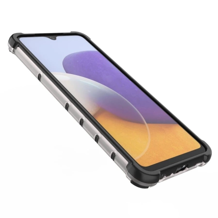 HURTEL ETUI PANCERNE DO SAMSUNG GALAXY A22 4G Z ŻELOWĄ RAMKĄ WZMOCNIONE
