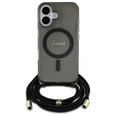 GUESS ETUI HARDCASE CROSSBODY CORD SCRIPT DO MAGSAFE DO IPHONE 16 6.1
