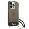 Guess GUHCP14LHGCOHK iPhone 14 Pro 6,1" czarny/black hardcase Translucent Pearl Strap