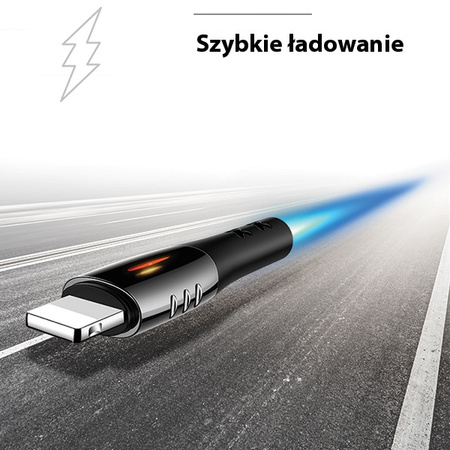USAMS KABEL PLECIONY DO LIGHTNING 1,2M DO IPHONE 5 6 7 8 X Z FUNKCJĄ