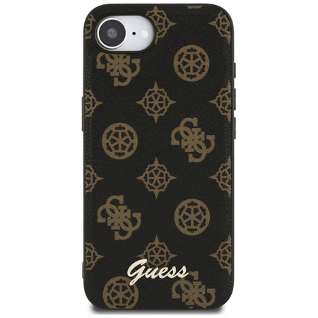 GUESS ETUI CASE DO IPHONE 16E PEONY SCRIPT DO MAGSAFE Z LOGO WYSOKA OCHRONA