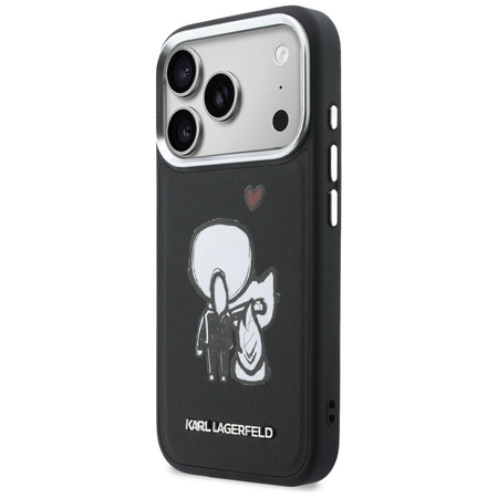Etui Karl Lagerfeld Karl & Choupette     Back Logo MagSafe do iPhone 17 Pro czarny