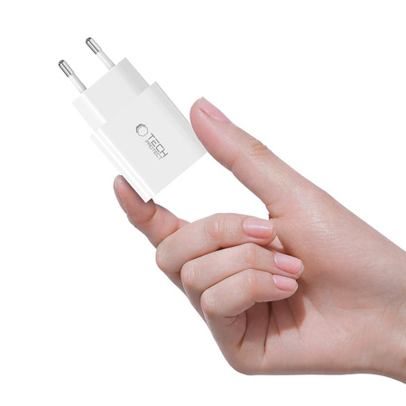 TECH-PROTECT ŁADOWARKA NC20W PD20W 1-PORT DO TELEFONÓW + KABEL TYPE-C BIAŁY