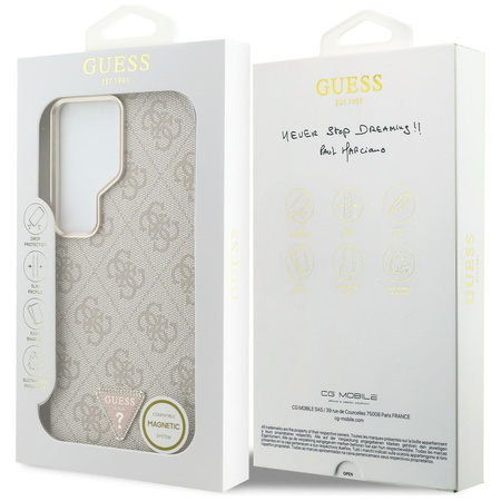 Etui Guess 4G Triangle Logo MagSafe do   Samsung Galaxy S26 Ultra różowy