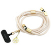 Kabel Guess CBDY 4G Charm USB-C/USB-C 150cm beżowy