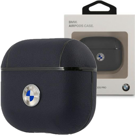 BMW BMA3SSLNA AirPods 3 cover granatowy/navy Geniune Leather Silver Logo