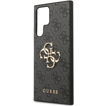 GUESS CASE HARDCASE DO SAMSUNG S23 ULTRA S918 SZARY Z LOGO METALOWYM