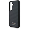 Etui Red Bull Real Carbon Fiber Shiny Logo MagSafe do Samsung Galaxy S25 czarny