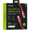 INNOSTYLE JAZZY KABEL USB-C LIGHTNING MFI SZYBKIEGO ŁADOWANIA DO IPHONE KEVLAR 1M CZERWONY