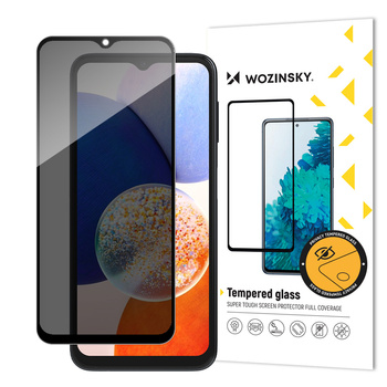 Wozinsky Privacy Glass szkło hartowane Samsung Galaxy A14 5G / Galaxy A14 z filtrem Anti Spy prywatyzujące