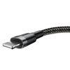 Baseus Cafule Cable wytrzymały nylonowy kabel przewód USB / Lightning QC3.0 1.5A 2M czarny (CALKLF-CG1)