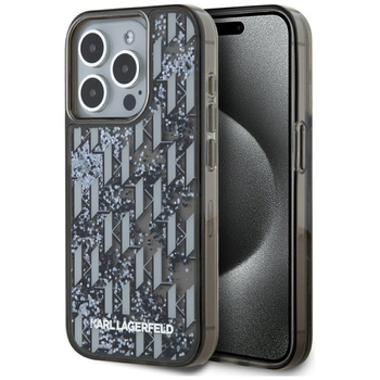 KARL LAGERFELD ETUI MONOGRAM DO IPHONE 15 PRO LIQUIDE GLITTER WYSOKA JAKOŚĆ