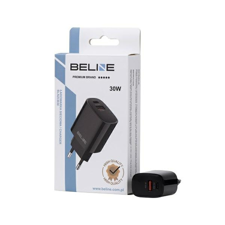 BELINE ŁADOWARKA SIECIOWA 1X USB-C + 1X USB 30W DO TELEFONÓW Z USB-C PD 3.0