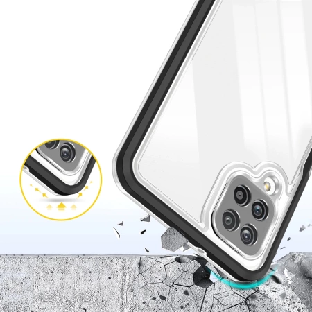 HURTEL ETUI CLEAR 3IN1 DO SAMSUNG GALAXY A22 4G Z RAMKĄ ELASTYCZNE
