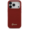 GUESS ETUI SILICONE SCRIPT METAL LOGO DO IPHONE 17 PRO MAGSAFE POKROWIEC