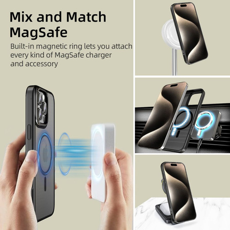 TECH-PROTECT ETUI MAGNETYCZNE DO MAGSAFE IPHONE 16 PRO MATTE BLACK GUNMETAL