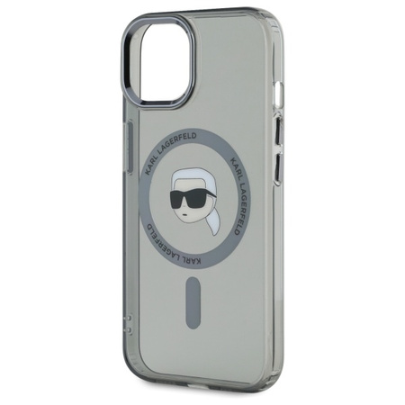 KARL LAGERFELD ETUI DO IPHONE 15 6.1 HARDCASE IML METAL KARL HEAD