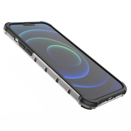 HURTEL HONEYCOMB ETUI DO IPHONE 13 PRO MAX PRZEZROCZYSTE Z ŻELOWĄ RAMKĄ