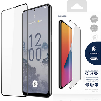 Dux Ducis 10D Tempered Glass szkło hartowane Nokia X30 9H z czarną ramką