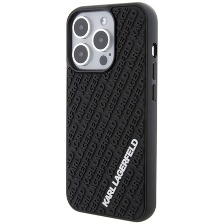 KARL LAGERFELD POKROWIEC HARDCASE DO IPHONE 15 PRO 6.1 3D RUBBER MULTI LOGO