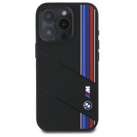 BMW ETUI HARDCASE SILICONE CUT DO IPHONE 16 PRO 6.3 DO MAGSAFE TRICOLOR