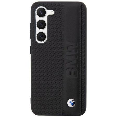 Etui BMW BMHCS23M22RDPK S23+ S916 - czarne Leather Textured & Stripe