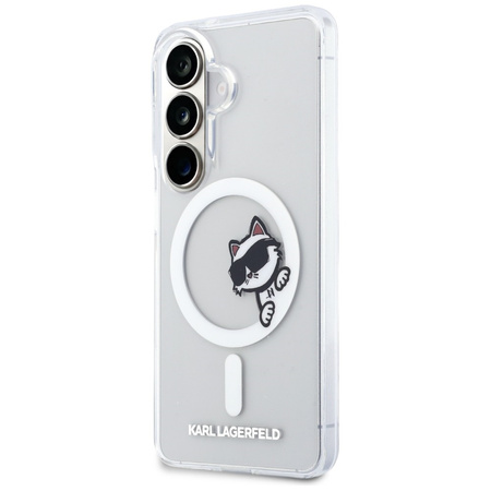 Etui Karl Lagerfeld IML Peekaboo         Choupette MagSafe do Samsung Galaxy S26 przezroczysty