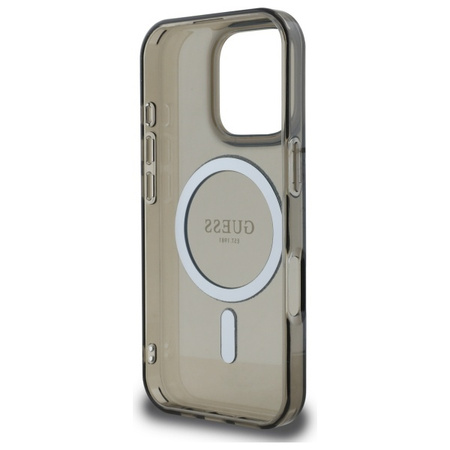 GUESS POKROWIEC DO IPHONE 16 PRO 6.3 HARDCASE GLITTER CIRCLE DO MAGSAFE