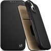 iCarer CE Premium Leather Folio Case skórzane etui iPhone 14 Plus z klapką magnetyczne MagSafe czarny (WMI14220715-BK)