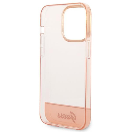 Guess GUHCP14LHGCOP iPhone 14 Pro 6,1" różowy/pink hardcase Translucent