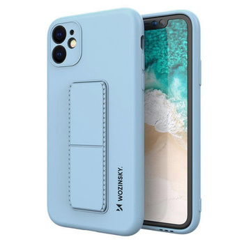 Wozinsky Kickstand Case silikonowe etui z podstawką etui Samsung Galaxy A32 4G jasnoniebieskie