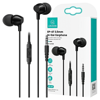 USAMS SŁUCHAWKI STEREO EP-47 3.5MM DO SMARTFONÓW IPHONE SAMSUNG HUAWEI 1,2M