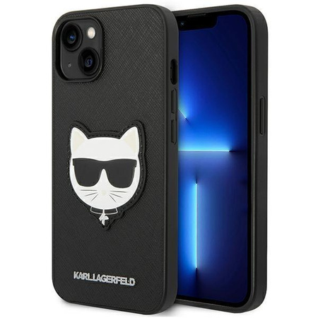 Karl Lagerfeld KLHCP14MSAPCHK iPhone 14 Plus 6,7" hardcase czarny/black Saffiano Choupette Head Patch