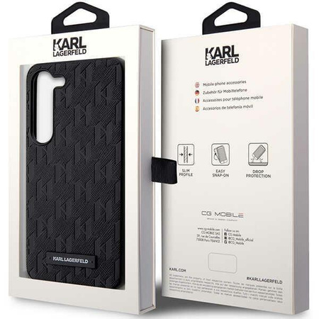 Etui Karl Lagerfeld KLHCS23MSAKLHPK S23+ S916 hardcase - czarne Saffiano Mono Metal Logo