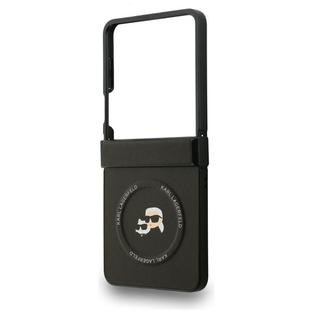 Etui Karl Lagerfeld Karl&Choupette Pins  MagSafe do Samsung Galaxy Z Flip7 czarny